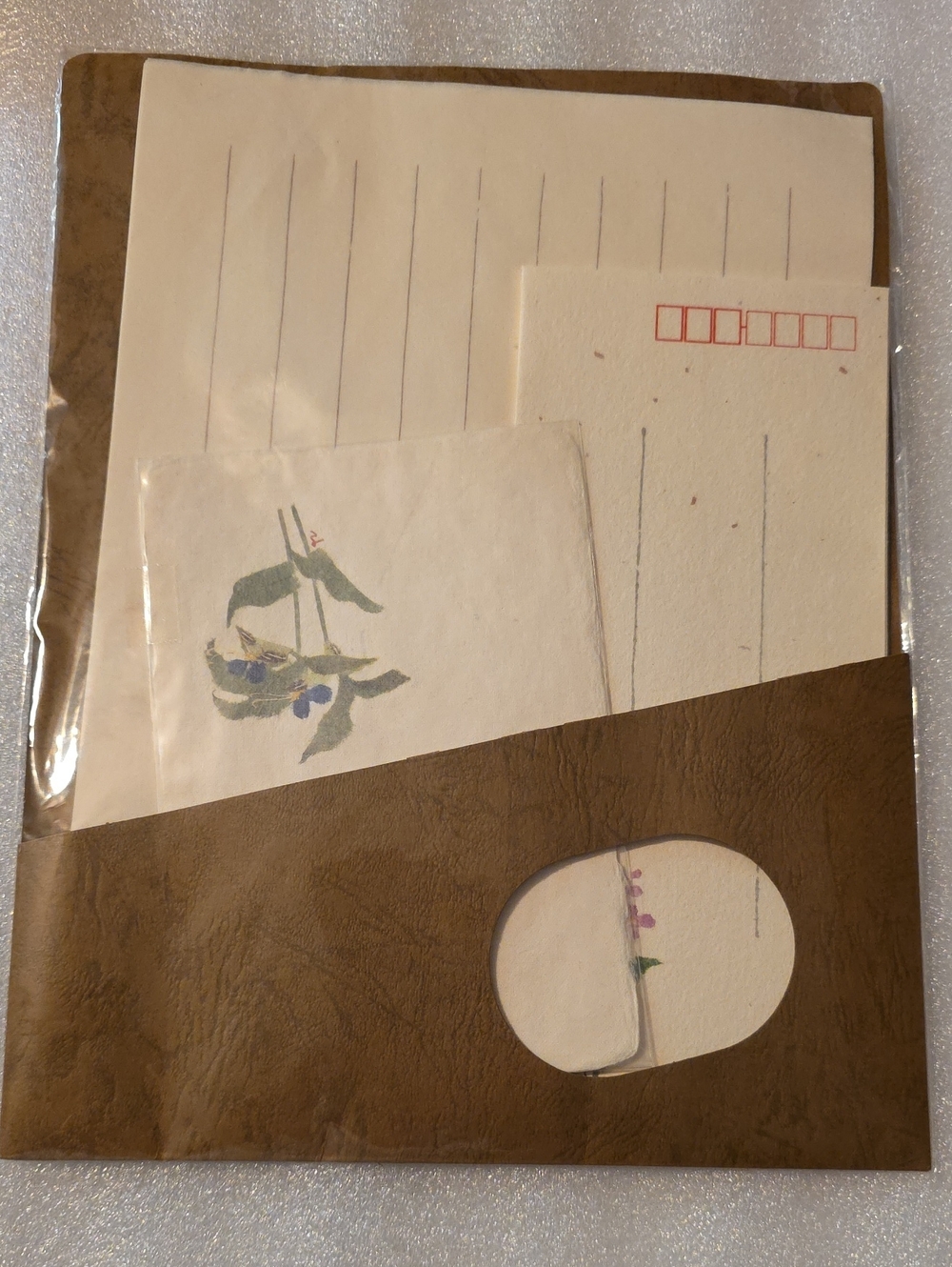 NWT Vintage Japanese Misuzu Handmade Washi Stationery Set Ikaho Folk Art